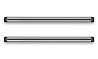 Комплект аэродинамических дуг Евродеталь (с пазами) 110 см (анодированные) серебристые