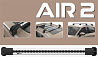 Багажник на крышу с инт. рейлингами Turtle Air-2 106 см (серебристый)