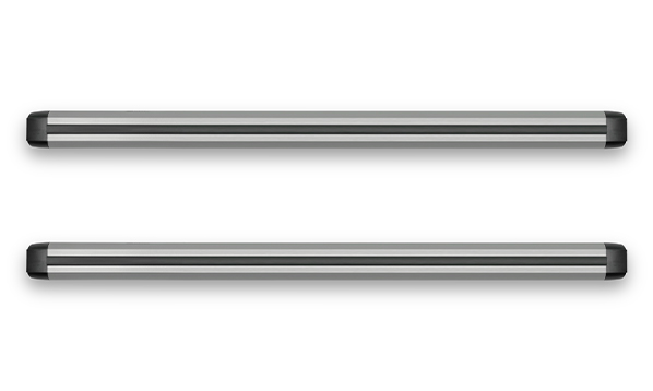Комплект аэродинамических дуг Евродеталь (с пазами) 150 см (анодированные) серебристые