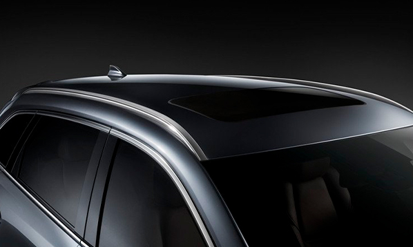 Оригинальные рейлинги на крышу на Mazda CX-9 2016-н.в. (серебристый) 