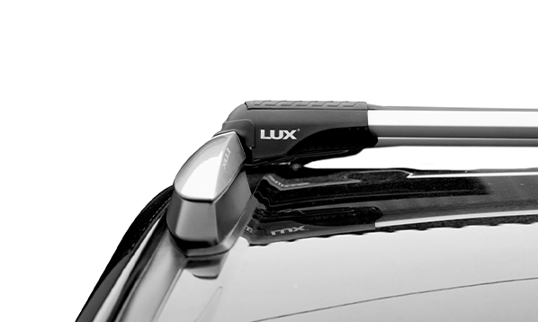 Багажник на рейлинги Lux Хантер L44-R (серебристый)